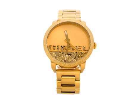 Diesel Ladies Gold Plated Watch With Gold Color Dial Online