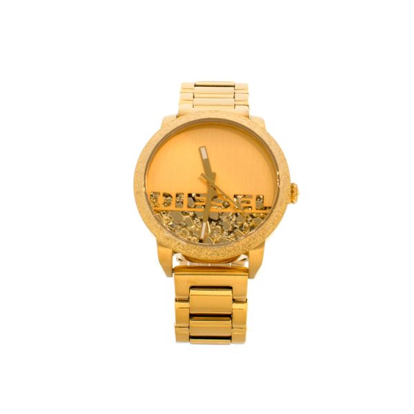 Diesel Ladies Gold Plated Watch With Gold Color Dial Online