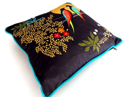 Sara Miller Birds At Dusk Feather Filled Cushion - Dark Grey 30X30cm Supply