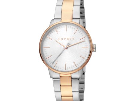 Esprit Ladies Two Tone Watch With Silver Dial on Sale