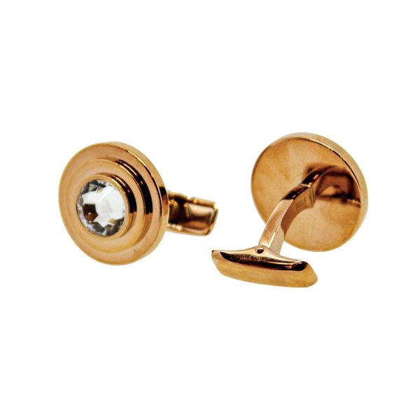 Smalto Cufflinks Rose Gold With Crystal For Discount