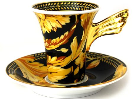 Versace Ikarus Vanity Set Of 6 Cups And Saucers 2 Tall Fashion