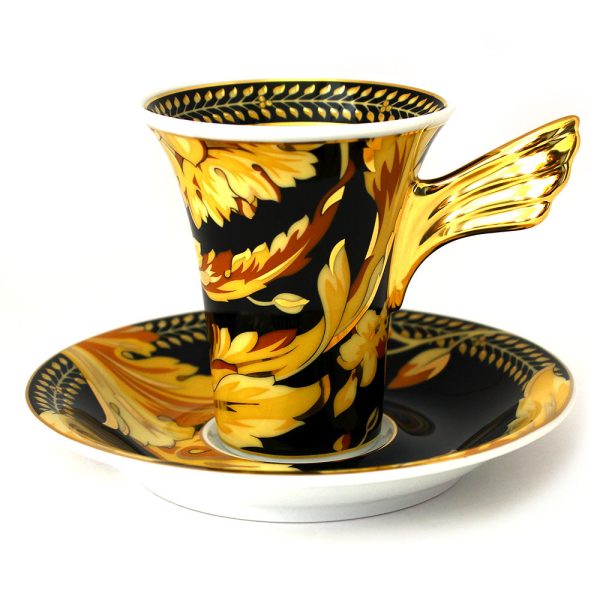 Versace Ikarus Vanity Set Of 6 Cups And Saucers 2 Tall Fashion