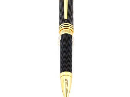 Tibaldi Pen New York Ballpoint Black Yellow Gold Color Fashion