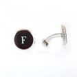 Ferre Milano Cufflinks Silver Color Black Face With Red Lining Cheap