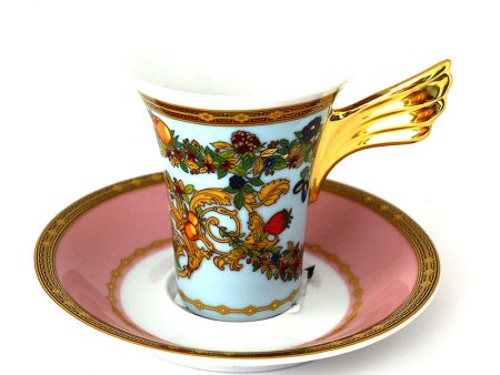 Versace Ikarus Le Jardin De Versace Cup And Saucer 2 Tall Sale