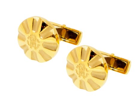 Roberto Cavalli Cufflinks Ip Gold With Logo Design Steel Fashion