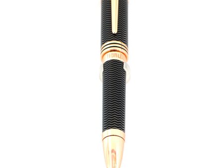 Tibaldi Pen New York Ballpoint Black Rose Gold Color Fashion