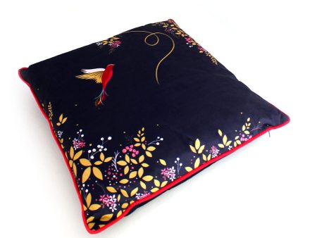 Sara Miller Hummingbird Feather Filled Cushion - Navy 50X50cm Online Sale