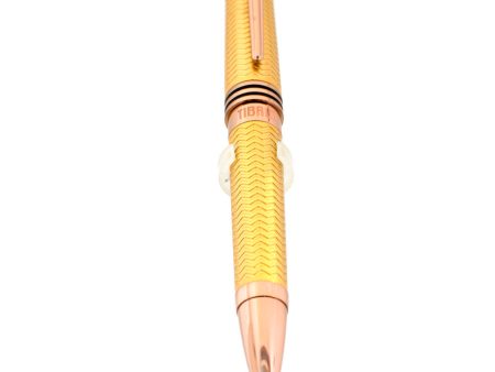 Tibaldi Pen New York Roller Ball Yellow Gold Color Discount