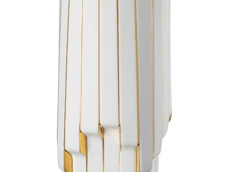 Rosenthal Strip White Gold Vase Cheap