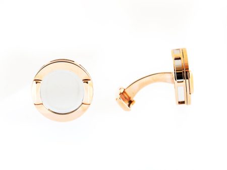 Ferre Milano Cufflinks Ip Rose Gold With Silver Color Face Online