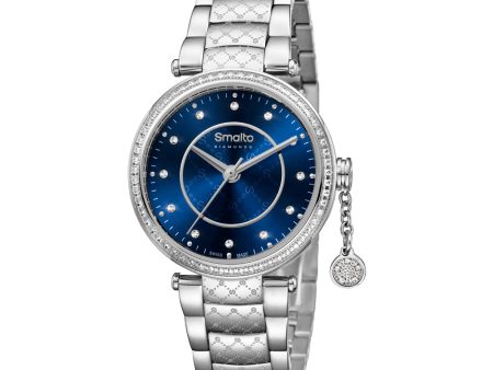 Smalto Ladies Stainless Steel Watch Blue Dial With Diamond For Sale