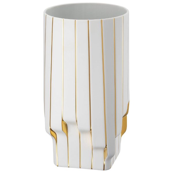 Rosenthal Strip White Gold Vase Cheap