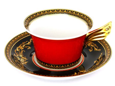 Versace Ikarus Medusa Set Of 6 Cups And Saucers 4 Low Sale