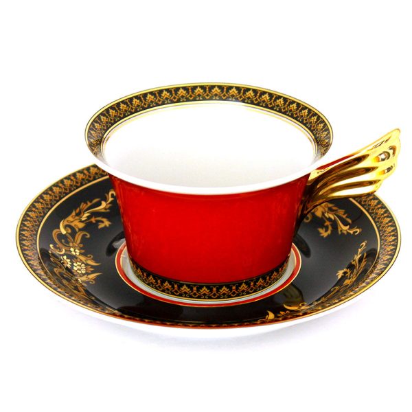 Versace Ikarus Medusa Set Of 6 Cups And Saucers 4 Low Sale