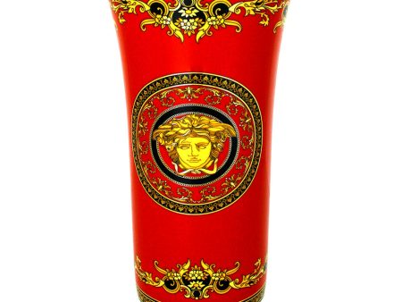 Versace Medusa Red Vase 34 cm Hot on Sale