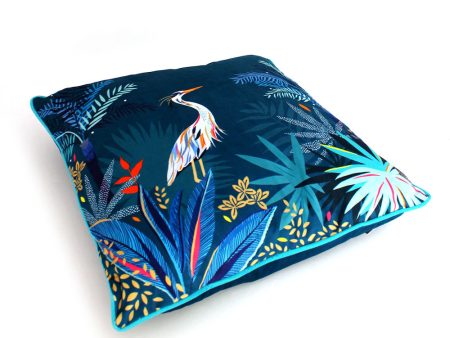 Sara Miller Heron Feather Filled Cushion - Teal 50X50cm Online