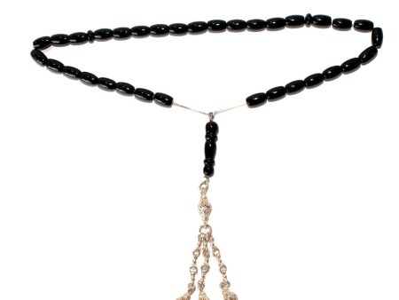 OuzounianÂ¬Â¨â€šÃ„â€ Rosary Silver 925 with Black Onyx For Sale