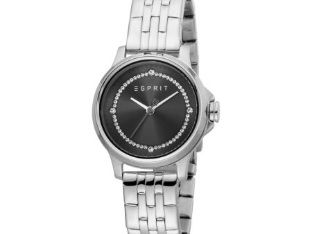 Esprit Ladies Stainless Steel Watch With Black Dial Sale