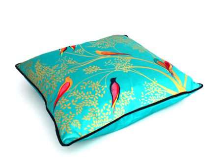 Sara Miller Green Birds Feather Filled Cushion - Green 50X50cm Online