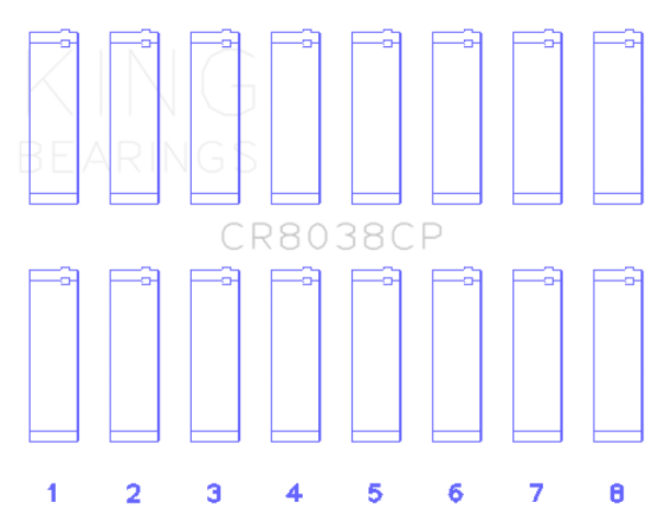 King 03-09 Ford Powerstroke V8 6.0L Diesel (Size +.026mm) Connecting Rod Bearing Set Online Hot Sale